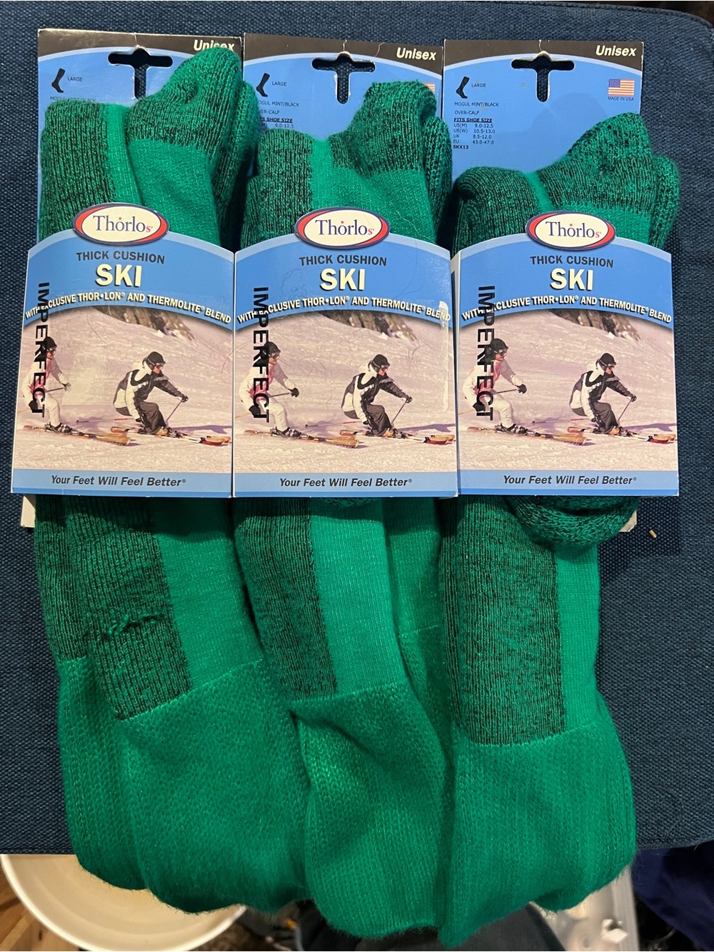 Thorlos Thick Cushion Ski Socks for Men — Green
